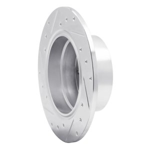 BMW Z4 Brake Rotor (1) - Rear Right - R1 Concepts - Drilled & Slotted - Silver - `03-`06